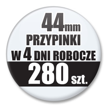 Przypinki Na Zamówienie w 4 dni / 44mm 280 szt. / Buttony Badziki / Twój Wzór Logo Foto Projekt