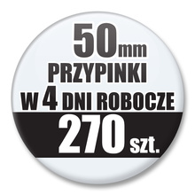 Przypinki Na Zamówienie w 4 dni / 50mm 270 szt. / Buttony Badziki / Twój Wzór Logo Foto Projekt