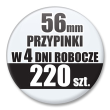 Przypinki Na Zamówienie w 4 dni / 56mm 220 szt. / Buttony Badziki / Twój Wzór Logo Foto Projekt