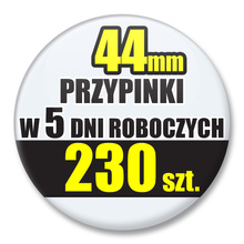 Przypinki Na Zamówienie w 5 dni / 44mm 230 szt. / Buttony Badziki / Twój Wzór Logo Foto Projekt