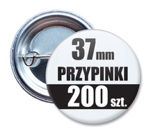 Przypinki Na Zamówienie w 3 dni / 37mm 200 szt. / Buttony Badziki / Twój Wzór Logo Foto Projekt