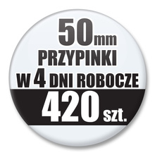 Przypinki Na Zamówienie w 4 dni / 50mm 420 szt. / Buttony Badziki / Twój Wzór Logo Foto Projekt