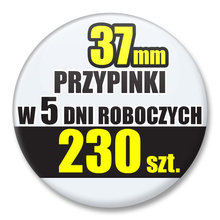 Przypinki Na Zamówienie w 5 dni / 37mm 230 szt. / Buttony Badziki / Twój Wzór Logo Foto Projekt