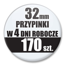 Przypinki Na Zamówienie w 4 dni / 32mm 170 szt. / Buttony Badziki / Twój Wzór Logo Foto Projekt